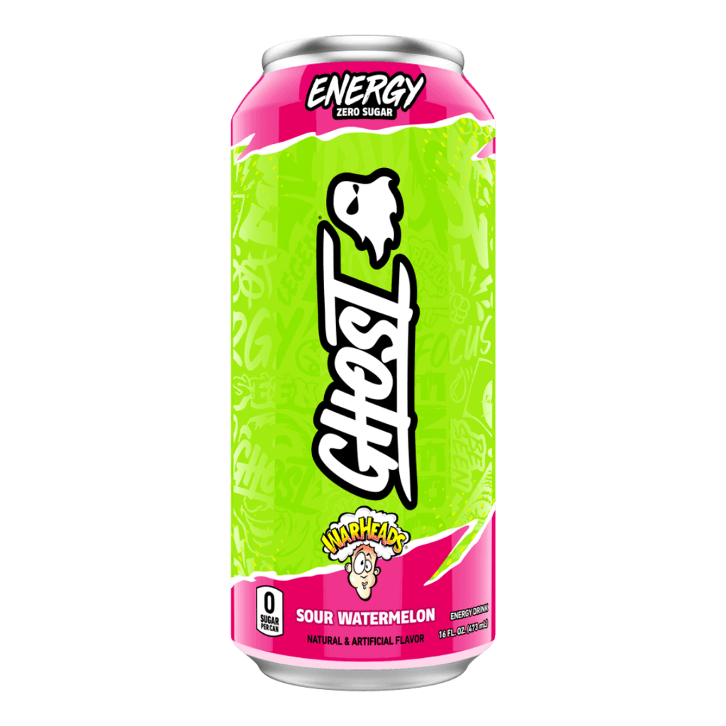 Warheads Sour Watermelon Ghost Energy Drinks - 473ml Can