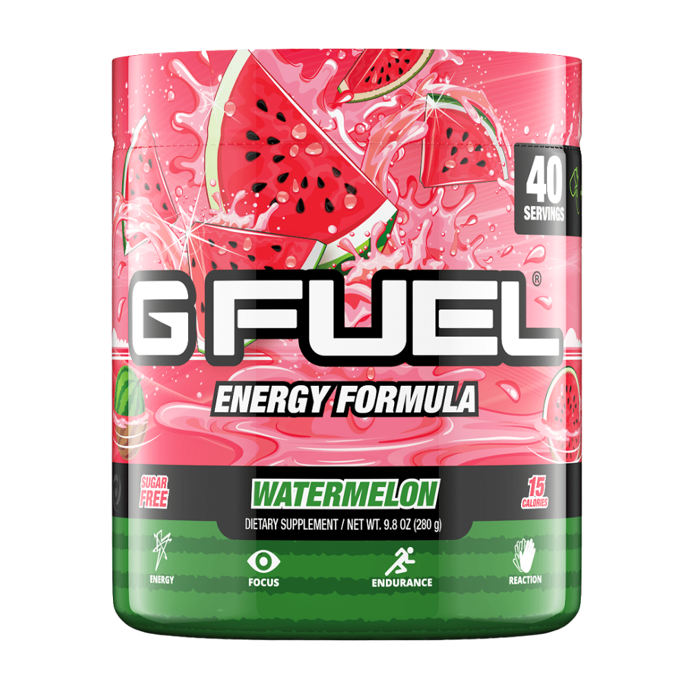 GFUEL's Watermelon Dietary Energy Supplements For Gaming - The Official Drink of Esports 