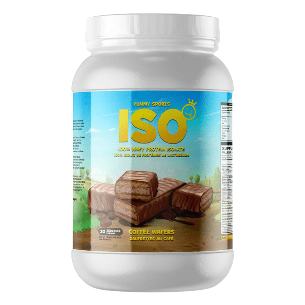 Yummy Sports Coffee Wafers Flavoured Whey Isolate Protein Shake Mix - 1x960g