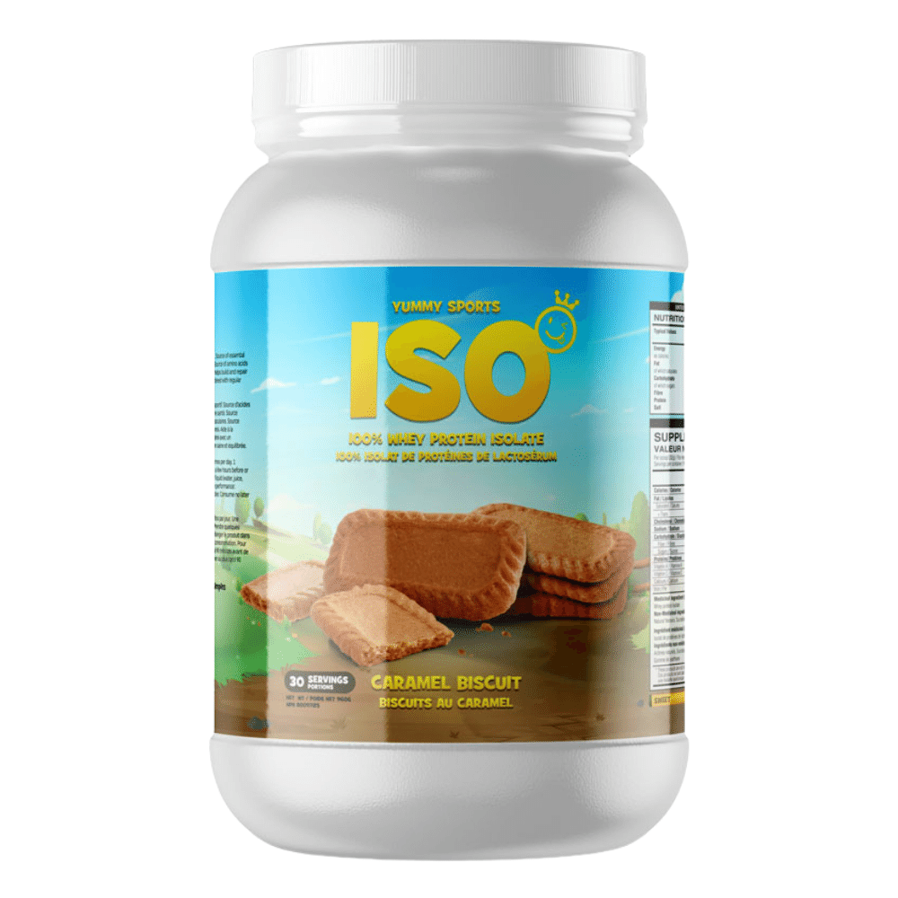 Yummy Sports Caramel Biscuit Protein Isolate Powder - UK Tubs - Protein Package